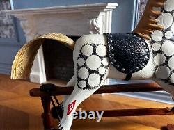 Dolls house miniature 112 ARTISAN rocking horse by D BROGDEN nursery / toys