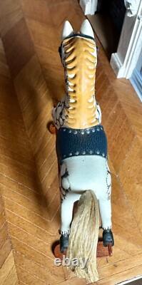 Dolls house miniature 112 ARTISAN rocking horse by D BROGDEN nursery / toys