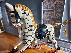 Dolls house miniature 112 ARTISAN rocking horse by D BROGDEN nursery / toys