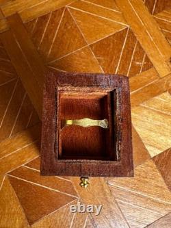 Dolls house miniature 112 ARTISAN sewing / chess table by K MCNICHOLL 1999