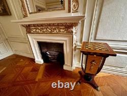 Dolls house miniature 112 ARTISAN sewing / chess table by K MCNICHOLL 1999