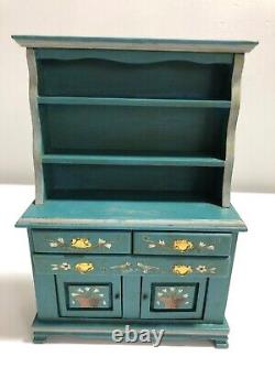 Dolls house miniature 112 ARTISAN shabby chic dresser + table by H O'KEEFE 1993