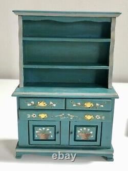 Dolls house miniature 112 ARTISAN shabby chic dresser + table by H O'KEEFE 1993