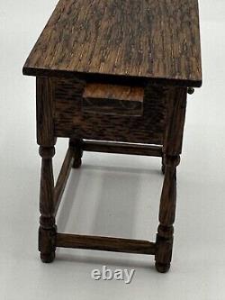 Dolls house miniature 112 ARTISAN side table by BRIAN RUMBLE 1995