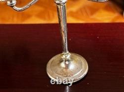 Dolls house miniature 112 ARTISAN silver plated candelabra by ALEC ROTHWELL