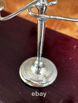 Dolls house miniature 112 ARTISAN silver plated candelabra by ALEC ROTHWELL