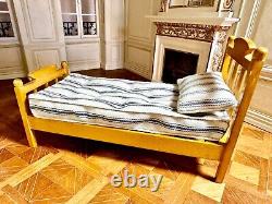 Dolls house miniature 112 ARTISAN single bed + mattress by IAN HOLORAN