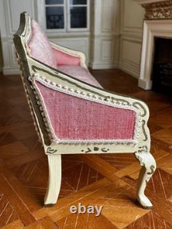 Dolls house miniature 112 ARTISAN sofa settee chair set