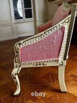 Dolls house miniature 112 ARTISAN sofa settee chair set