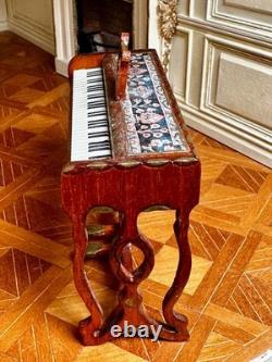 Dolls house miniature 112 ARTISAN spinet / piano by BRIAN MASTERS
