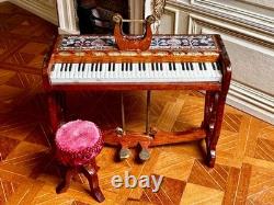 Dolls house miniature 112 ARTISAN spinet / piano by BRIAN MASTERS