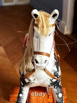 Dolls house miniature 112 ARTISAN superb rocking horse nursery, toys