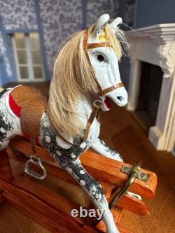 Dolls house miniature 112 ARTISAN superb rocking horse nursery, toys