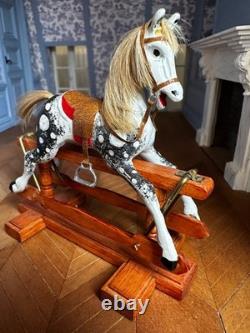 Dolls house miniature 112 ARTISAN superb rocking horse nursery, toys