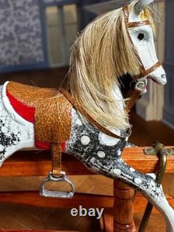 Dolls house miniature 112 ARTISAN superb rocking horse nursery, toys