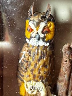 Dolls house miniature 112 ARTISAN taxidermy owl by ALEX CURTIS