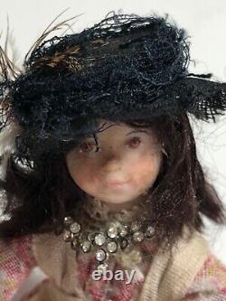 Dolls house miniature 112 ARTISAN urchin waif girl doll by JILL BENNETT