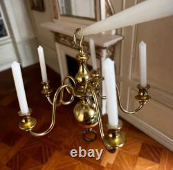 Dolls house miniature 112 ARTISAN vintage 5-arm chandelier by ALEC ROTHWELL