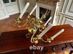 Dolls house miniature 112 ARTISAN vintage 5-arm chandelier by ALEC ROTHWELL
