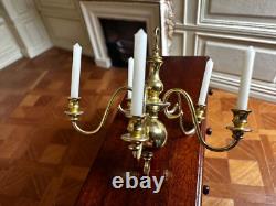Dolls house miniature 112 ARTISAN vintage 5-arm chandelier by ALEC ROTHWELL