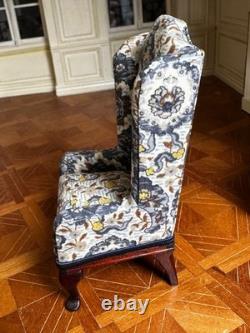 Dolls house miniature 112 ARTISAN vintage armchairs x 2 by BARRY NORBURY 1989