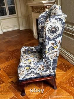 Dolls house miniature 112 ARTISAN vintage armchairs x 2 by BARRY NORBURY 1989