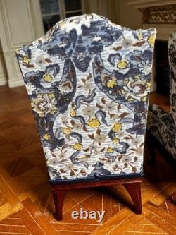 Dolls house miniature 112 ARTISAN vintage armchairs x 2 by BARRY NORBURY 1989