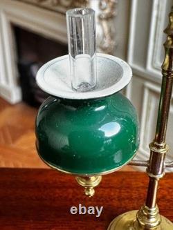 Dolls house miniature 112 ARTISAN vintage brass oil lamp by ALEC ROTHWELL