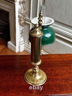 Dolls house miniature 112 ARTISAN vintage brass oil lamp by ALEC ROTHWELL