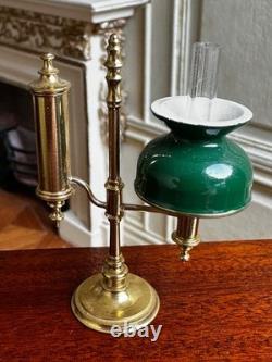 Dolls house miniature 112 ARTISAN vintage brass oil lamp by ALEC ROTHWELL
