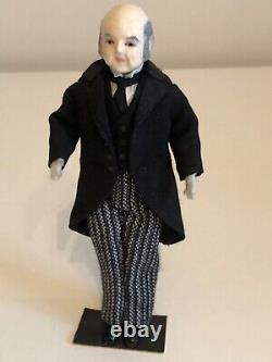 Dolls house miniature 112 ARTISAN vintage butler doll by JUDITH CIPKIN