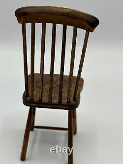 Dolls house miniature 112 ARTISAN vintage chair by DAVID CHITSON 1989
