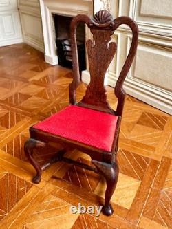 Dolls house miniature 112 ARTISAN vintage chair by M A CHANDLER 1984