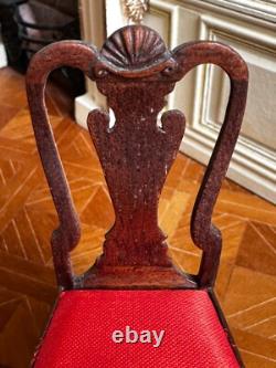 Dolls house miniature 112 ARTISAN vintage chair by M A CHANDLER 1984