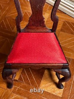 Dolls house miniature 112 ARTISAN vintage chair by M A CHANDLER 1984
