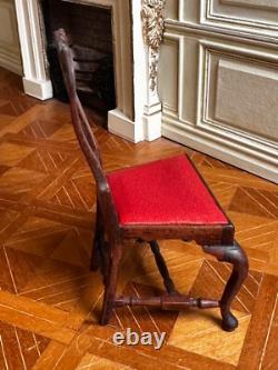 Dolls house miniature 112 ARTISAN vintage chair by M A CHANDLER 1984