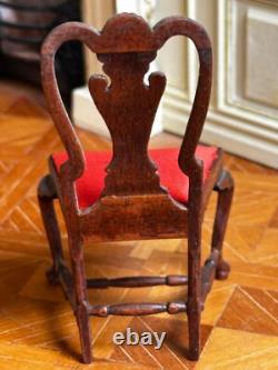Dolls house miniature 112 ARTISAN vintage chair by M A CHANDLER 1984