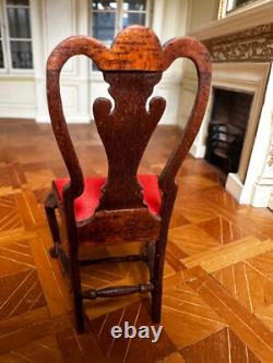 Dolls house miniature 112 ARTISAN vintage chair by M A CHANDLER 1984