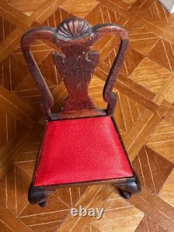 Dolls house miniature 112 ARTISAN vintage chair by M A CHANDLER 1984