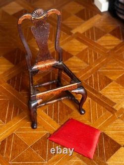 Dolls house miniature 112 ARTISAN vintage chair by M A CHANDLER 1984