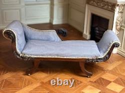 Dolls house miniature 112 ARTISAN vintage chaise longue by JOAN INCE 1986