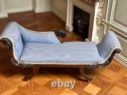 Dolls house miniature 112 ARTISAN vintage chaise longue by JOAN INCE 1986