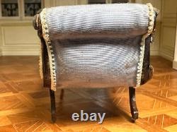 Dolls house miniature 112 ARTISAN vintage chaise longue by JOAN INCE 1986