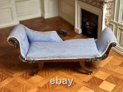 Dolls house miniature 112 ARTISAN vintage chaise longue by JOAN INCE 1986