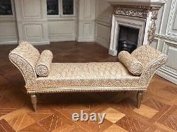 Dolls house miniature 112 ARTISAN vintage chaise longue by LYNTEL