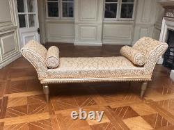 Dolls house miniature 112 ARTISAN vintage chaise longue by LYNTEL