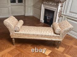 Dolls house miniature 112 ARTISAN vintage chaise longue by LYNTEL