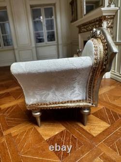 Dolls house miniature 112 ARTISAN vintage chaise longue by LYNTEL 1993