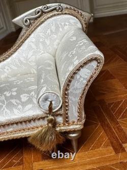 Dolls house miniature 112 ARTISAN vintage chaise longue by LYNTEL 1993