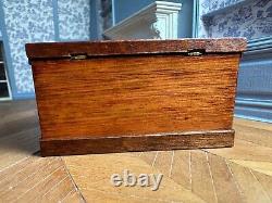 Dolls house miniature 112 ARTISAN vintage chest trunk by JOHN WILSON FINN